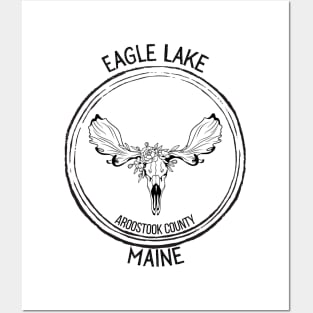 Eagle Lake Maine Moose Posters and Art